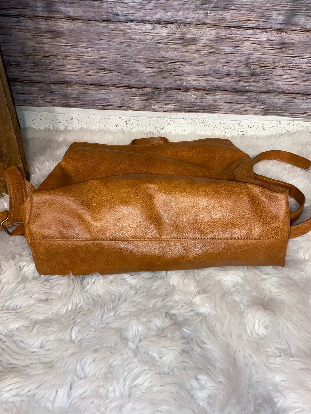 Sold* Thirty One High Street Caramel Distressed Pebble Backpack Purse